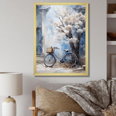 Fleurs blanches et bleues - Art mural