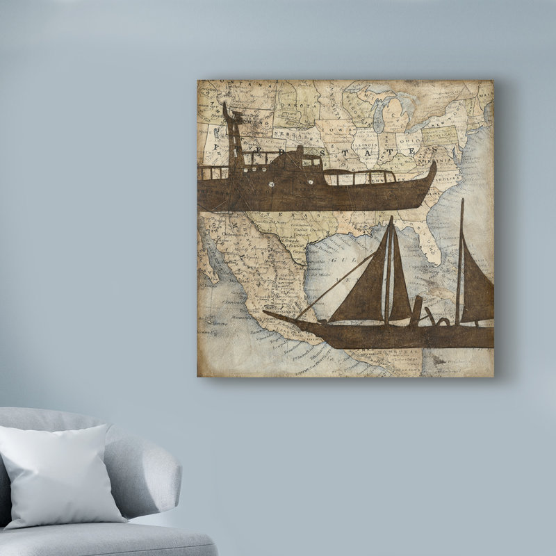 « travel silhouette iii », art sur toile, H 14 po x l 14 po x P 2 po