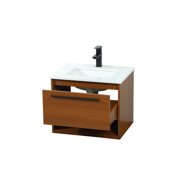 Meuble-lavabo simple 24 po, Teck