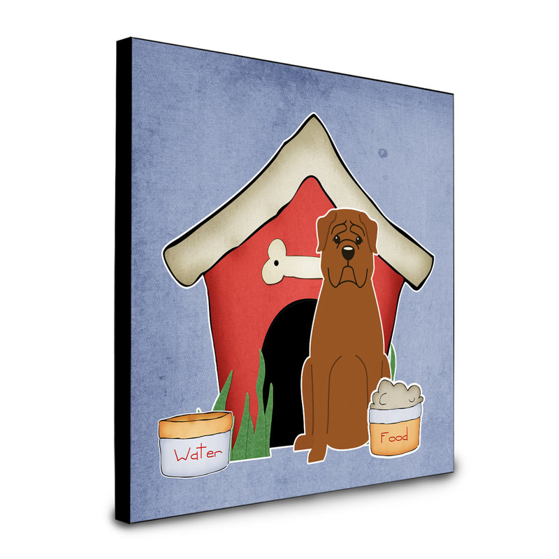Panneau mural d’art collection dog house Scarvinia, Dogue de Bordeaux
