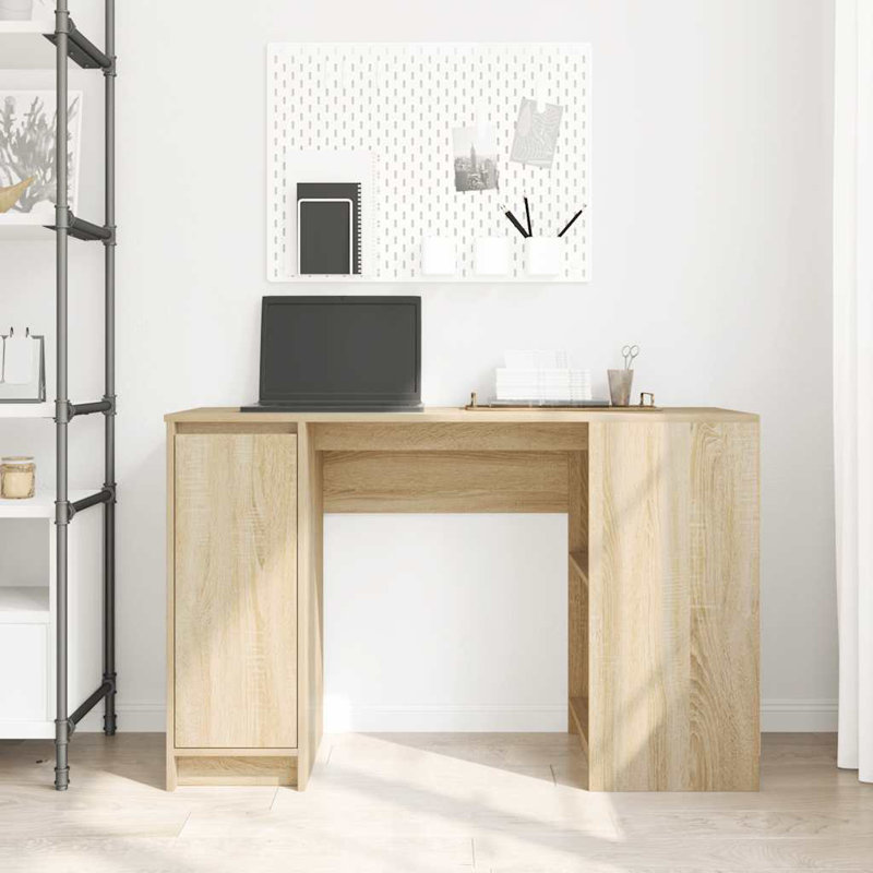 Desk 120X42x76 Cm Engineered Wood, Sonoma Oak