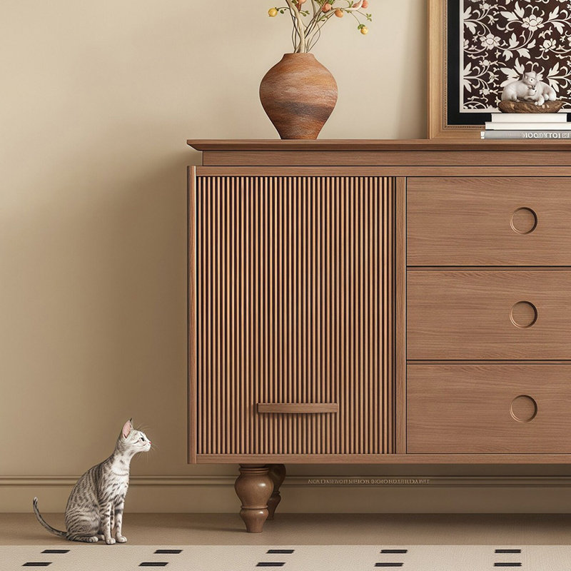 Buffet haut de gamme de style chinois, H 35,4 po x l 55,1 po x P 15,7 po