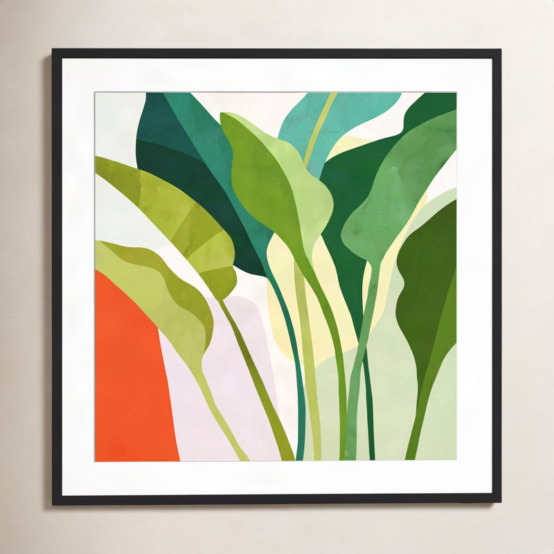 «Tropica I» par Victoria Borges - impression encadrée, H 48 po x l 32 po, Noir