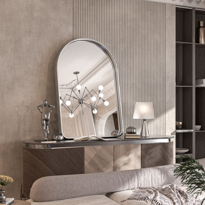Miroir de salle de bain Kuchler, 32 po x 24 po, Argent