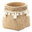 Ensemble de 2 pots à fleurs en ciment bruns 6,5 po x 6,5 po x 6 po