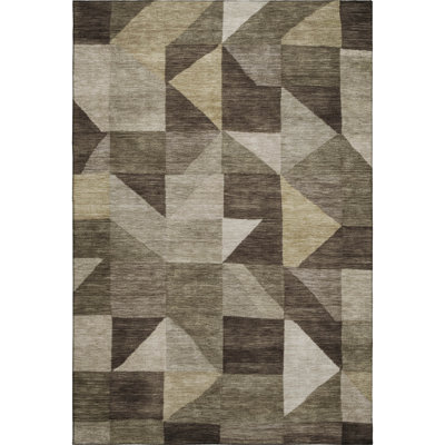 Premium Machine Washable Mayfield AMF2373 Geometric Rug