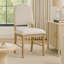 Ensemble de 2 chaises d'appoint Neka, polyester beige, bois brun naturel