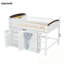 Lit mezzanine double avec armoire de rangement, armoire et DEL-1877530146-1877650645