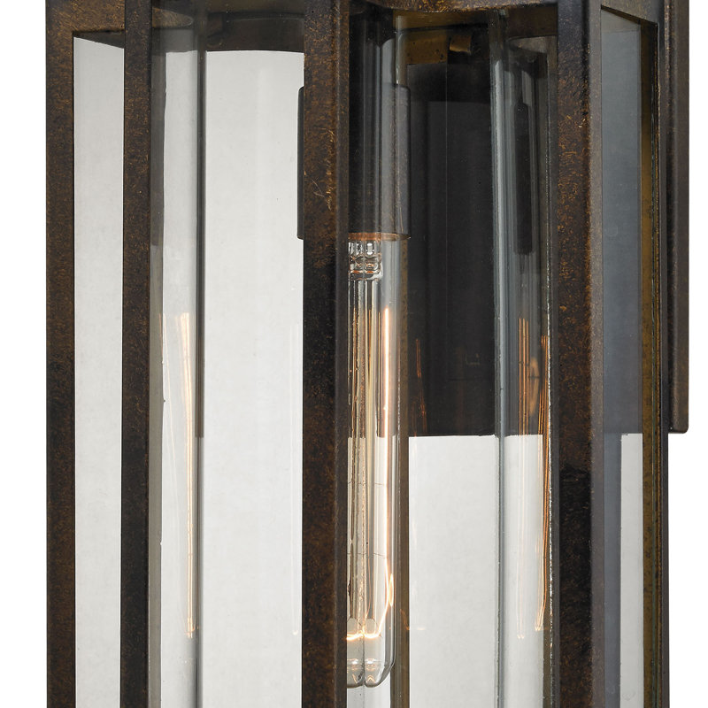 Applique murale d'extérieur 1 lumière de 16 po de hauteur Bianca - Bronze noisette, H 16 po x l 8 po x P 10 po, Bronze