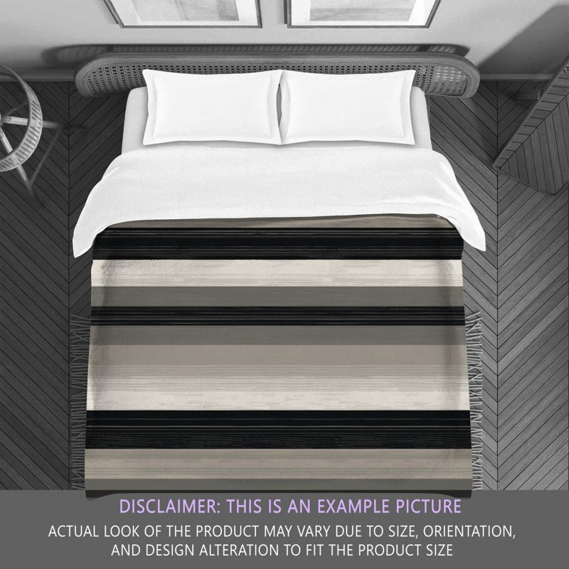 Horizontal Stripes Machine Printed Comforter, Twin Comforter