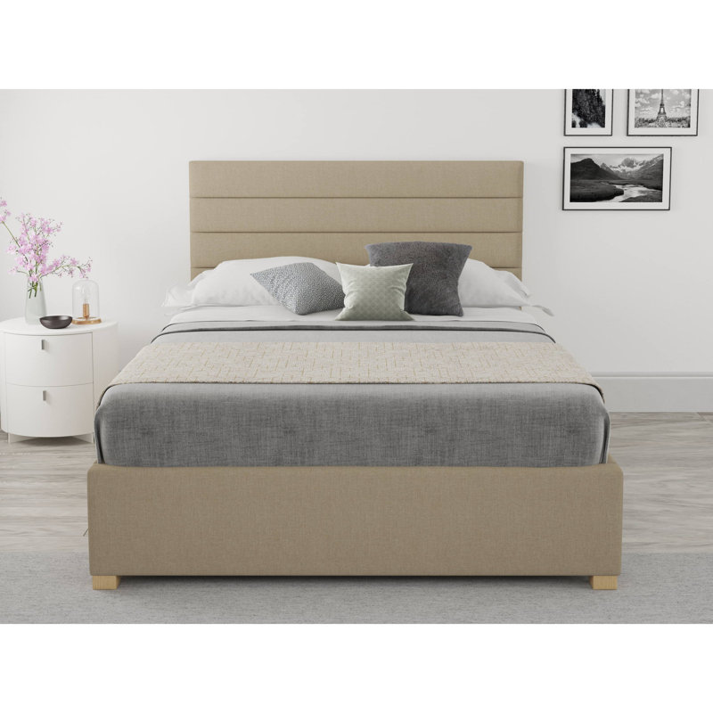 Tyson Upholstered Ottoman Storage Bed, Super King (6'), Natural
