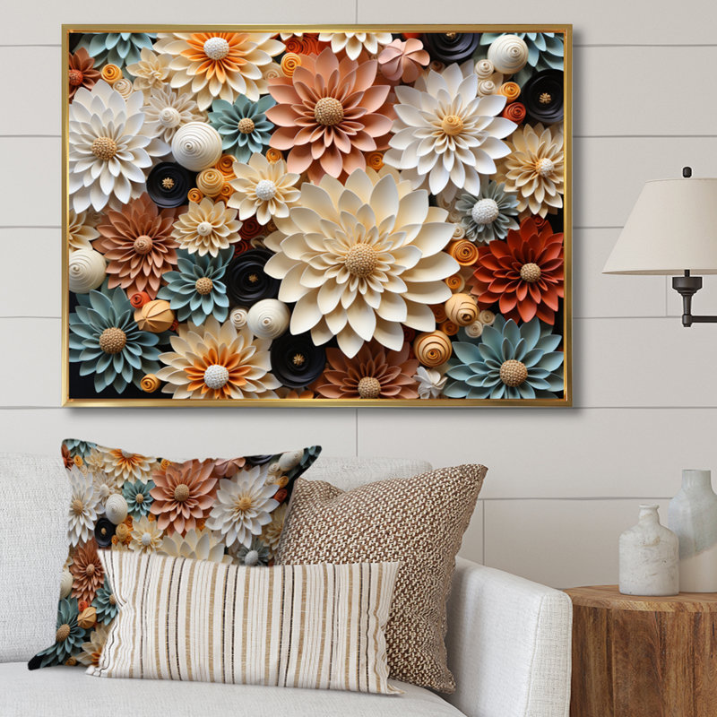 «White Coral Cactus Desert Gems Gymnocalycium II», reproduction sur toile, H 24 po x l 32 po x P 1 po, Cadre flottant doré