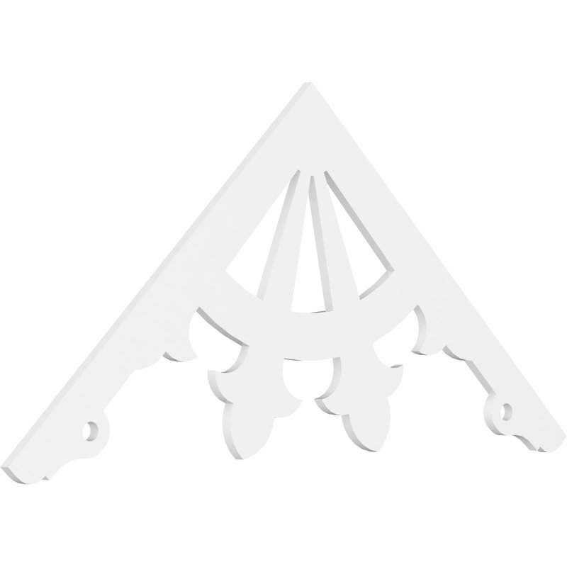 Pignon en PVC de qualité architecturale Riley, H 33 po x l 72 po x P 1 po, 11 / 12