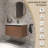 Anease 35.46 " W Wall Mounted Wall Mounted 1 Single Vanity Bathroom Vanity With Resin Top