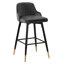 Swivel Velvet Upholstered Counter & Bar Stool With Solid Metal Frame-1912855092-1921254708-1929667214