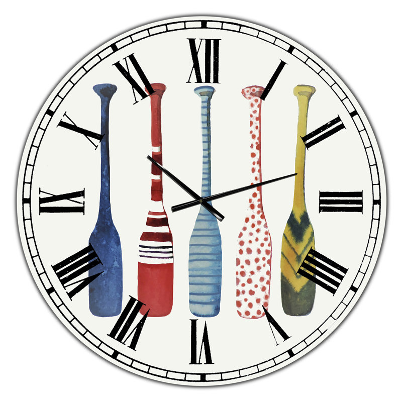 Cinq horloges murales surdimensionnées, Moyen