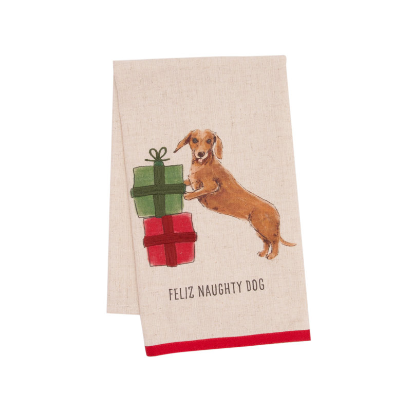 Serviette de Noël Naughty Dachshund