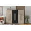 Rangement pour garde-robe en bois 6 portes pour la chambre à coucher, avec 2 tiroirs à l'intérieur