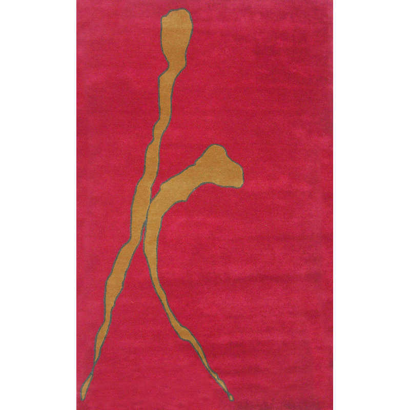 Rioux Wool Abstract Indoor Rug, Rectangle 5' x 8'