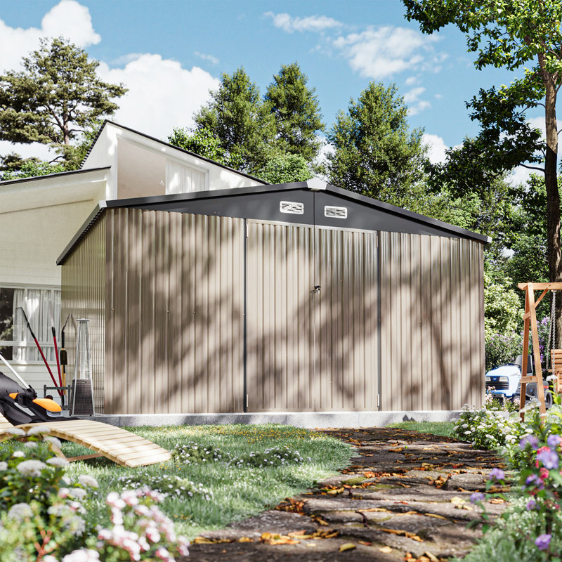 Outdoor Storage Shed With Base 10 X 12 Ft
