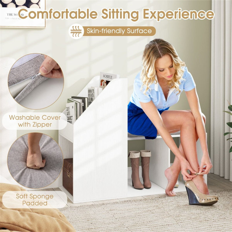 3 Pair Shoe Storage Bench