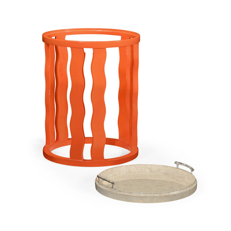 Eclectic End Table, Persimmon
