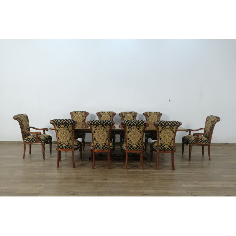 11 - Piece Raffaello Dining Set, Black/Gold