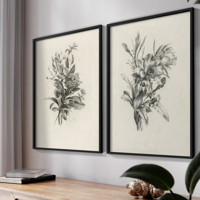 «Vintage Floral LXIX», 2 pièces