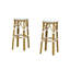Ensemble de 2 tabourets de bar et de tabourets de bar ronds en rotin tissé pour la cuisine intérieure-1128047660-1128047656