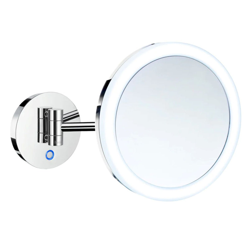 Miroir de maquillage mural grossissant. Lumière à grossissement 5x (4 piles AA non incluses)