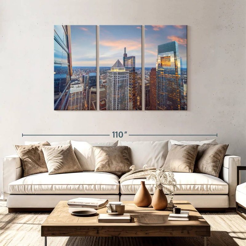Lilie Downtown Philadelphia City, 48" H x 74" W
