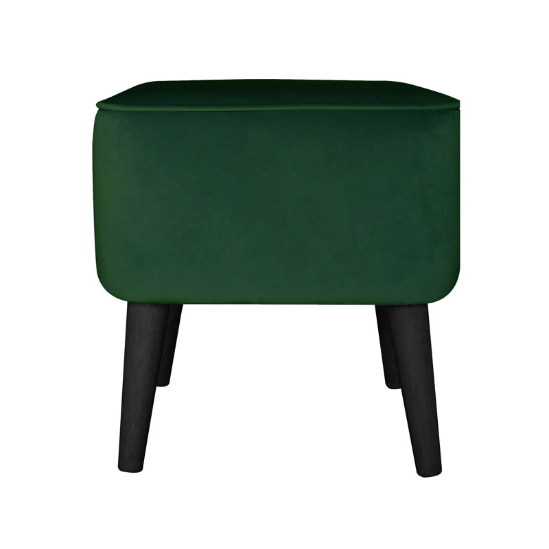 40cm Wide Square Solid Colour Standard Ottoman, Bottle Green