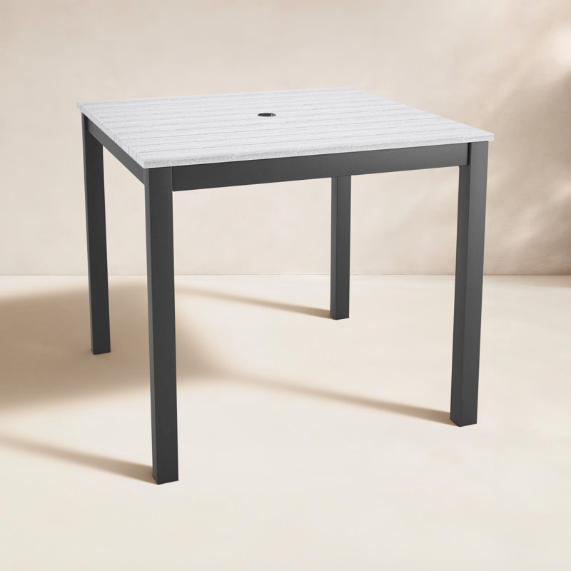 Townsend Square Plastic Top Dining Table, 33" W x 33" L x 29" H, Off-White