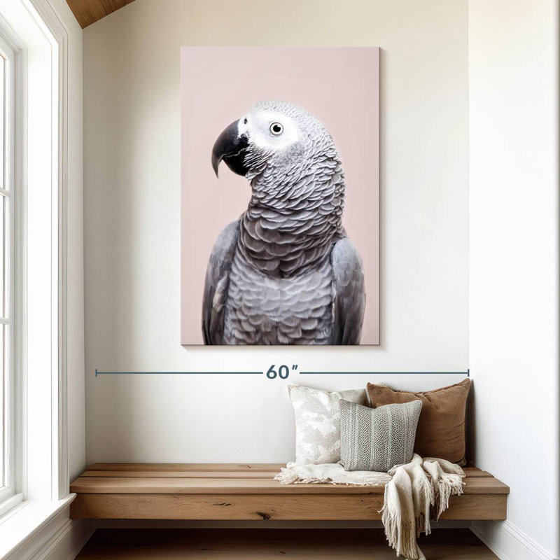 Brampt gris africain, H 48 po x l 32 po