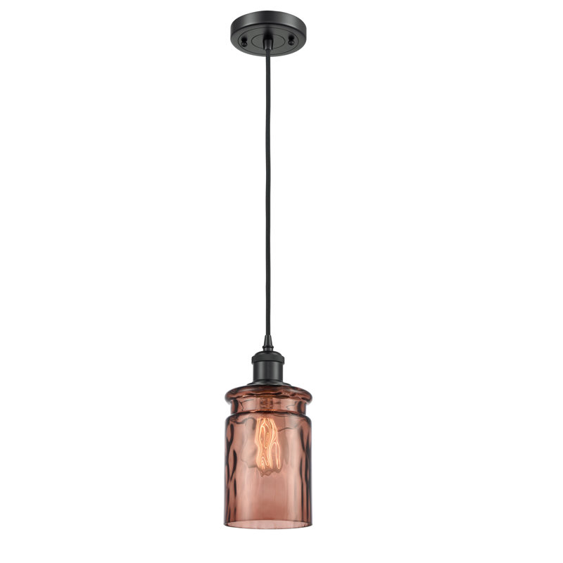 Barner 1 - Light Single Pendant, No Bulb Included, Clear, Matte Black