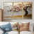 Toile avec cadre flottant or
