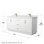 Ensemble de meuble-lavabo double 72 po Icon-73102690-73102694-125003441