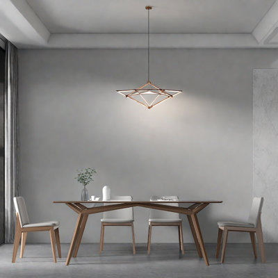 Simple ash wood rectangular dining table set