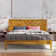 Gonsoulin Solid Wood Bed Frame with Adjustable Headboard/Handcrafted Pattern Platform Bed