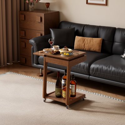 Annandale Rolling Flip-Top Storage Side Table