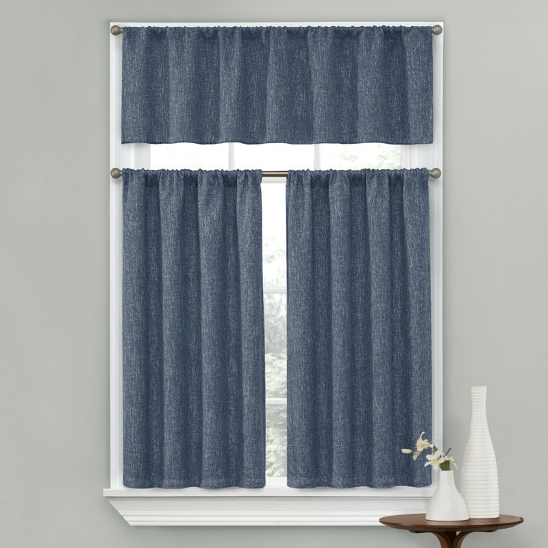 Andressa Tailored Kitchen Curtain, Ivory/Off White