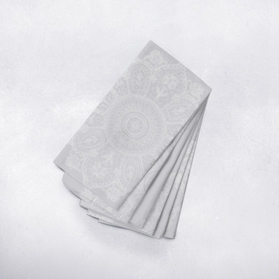 Ensemble de serviettes 6 médaillons en dentelle - nickel