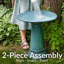 Rennes Glazed Ceramic Bird Bath - Turquoise