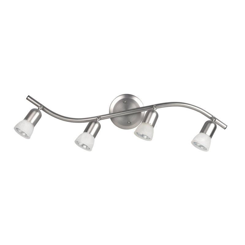 Éclairage pour meuble-lavabo 4 lumières Adira, Étain brossé