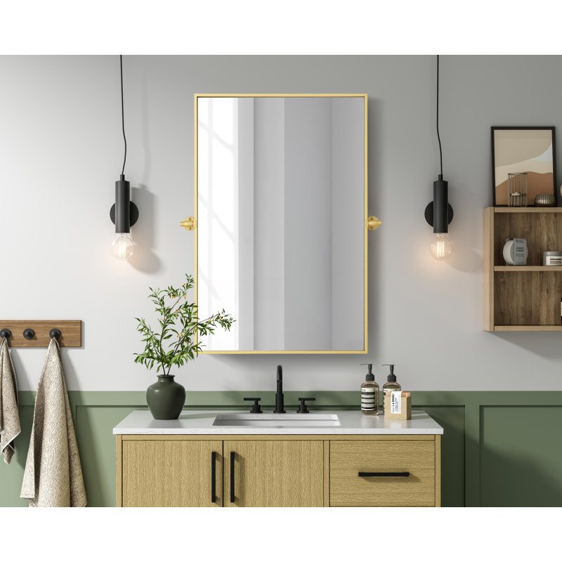 Miroir Amoura, Laiton, 36 po x 24 po