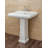 26.5" Tall White Vitreous China Rectangular Pedestal Bathroom Sink Overflow-40144926