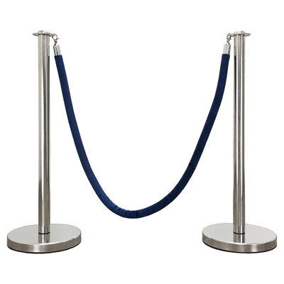 VIP Crowd Control Rope Stanchion (2 Posts/Flat Base + 6' Rope)
