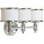 Luminaire de salle de bain transitionnel à 3 lumières de 22,25 po de largeur Newberry, abat-jour en verre opale givré blanc, à intensité variable, compatible avec DEL, applique murale réversible au-dessus du miroir-593434398-607066276