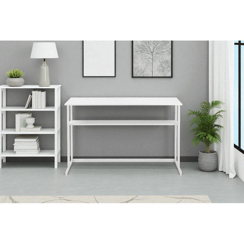 Bureau d'écriture moderne avec tablette Pangea Home Weidler Miley, Blanc