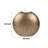 Bier Decor Vase, Curved Mouth, 16 Inch Round Metal Frame, Flat Base, Gold